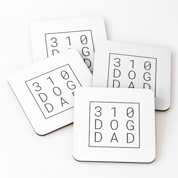 Item preview, 310 Dog Dad - Minimalist Black Type in a Square - Boxed  designed and sold by 8PawsStudio.
