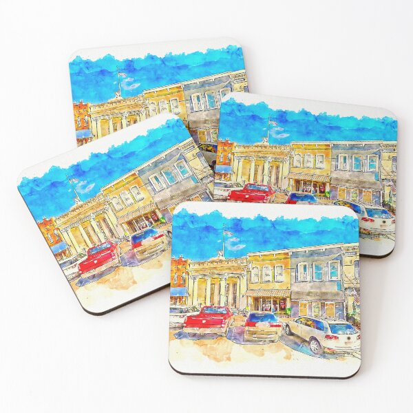 Item preview, Historical buildings on the North Tennessee Street in downtown Mckinney, Texas designed and sold by NickoPrints.
