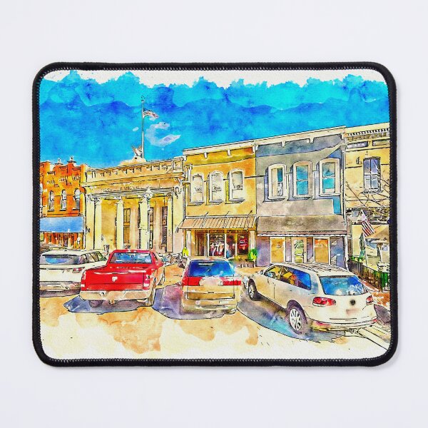 Item preview, Historical buildings on the North Tennessee Street in downtown Mckinney, Texas designed and sold by NickoPrints.