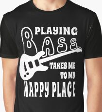 Bass Player Happiness Graphic T-Shirt