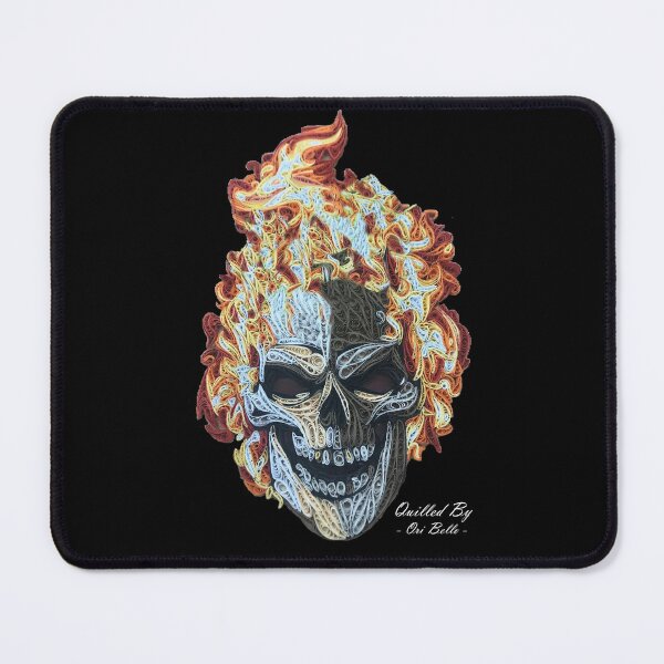 Item preview, the burning skull  designed and sold by quillArtRB.