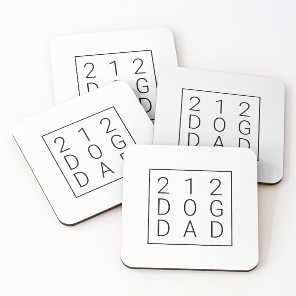 Item preview, 212 Dog Dad - Minimalist Black Type in a Square - Boxed  designed and sold by 8PawsStudio.