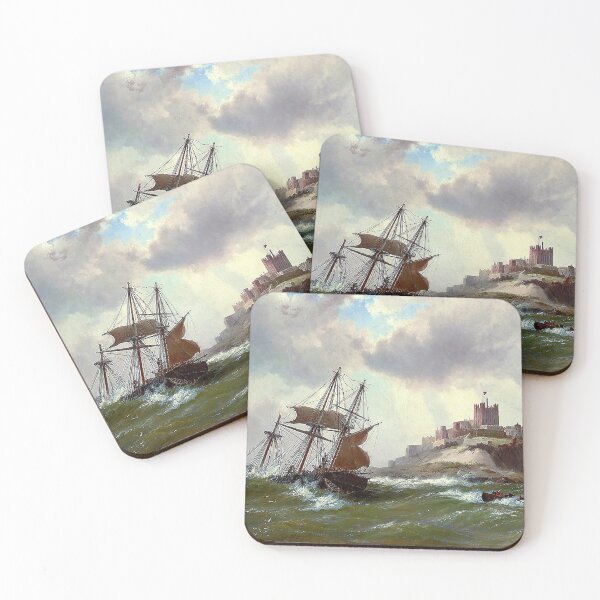 Item preview, Vilhelm Melbye - In dangerous waters off Bamburgh Castle, Northumberland (1864) designed and sold by Geraldo Garcia.
