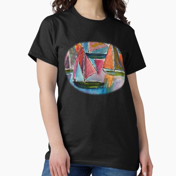 Item preview, SAIL AWAY WATERCOLOR PRINT - flat oval design designed and sold by BWBConcepts.