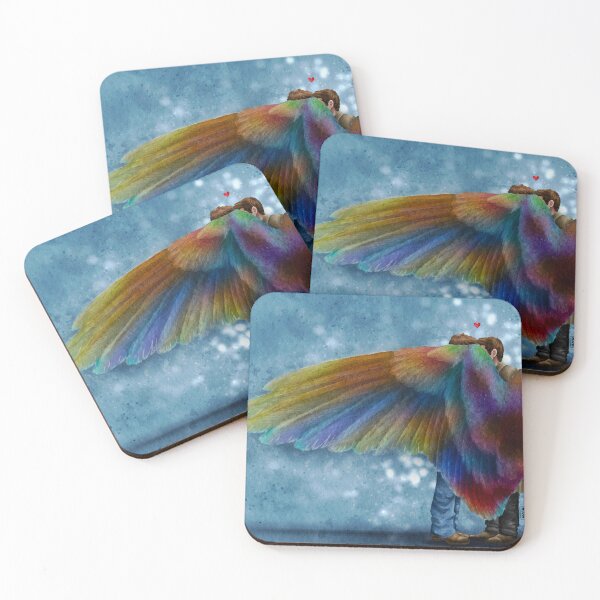 Item preview, Destiel rainbow wings designed and sold by M-O-E-M.