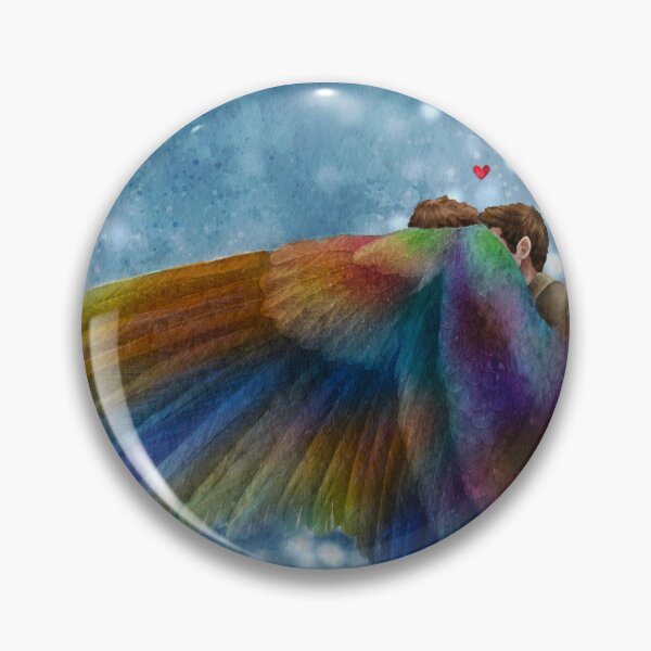Item preview, Destiel rainbow wings designed and sold by M-O-E-M.