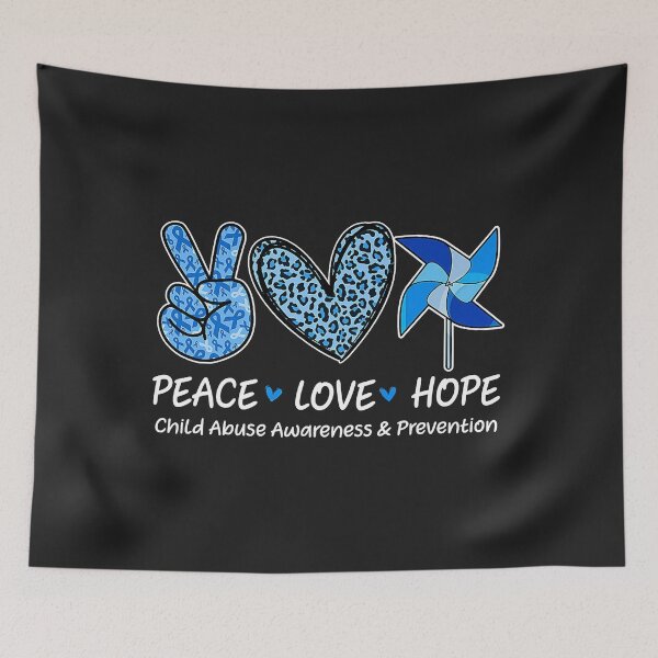 Item preview, Peace Hope Love Tshirt Child Abuse Awareness Pinwheel Premium designed and sold by AnitaJGreenspan.
