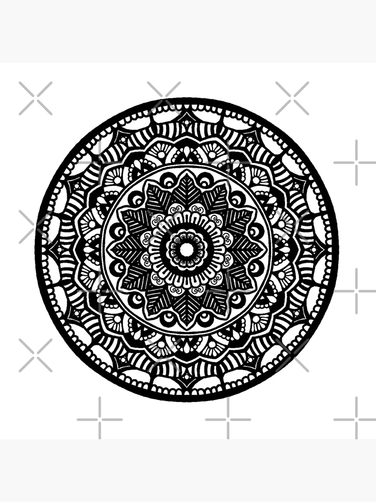 Thumbnail 4 of 4, Pillow, Mandala Design #5 designed and sold by RockingJ.
