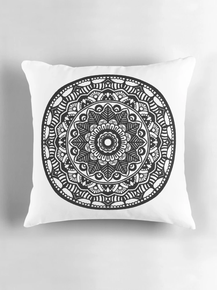 Thumbnail 3 of 4, Pillow, Mandala Design #5 designed and sold by RockingJ.