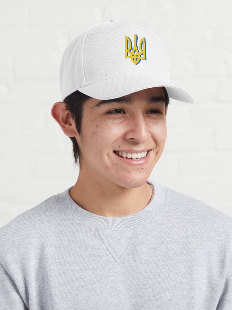 Casquette blanche avec Trident bleu