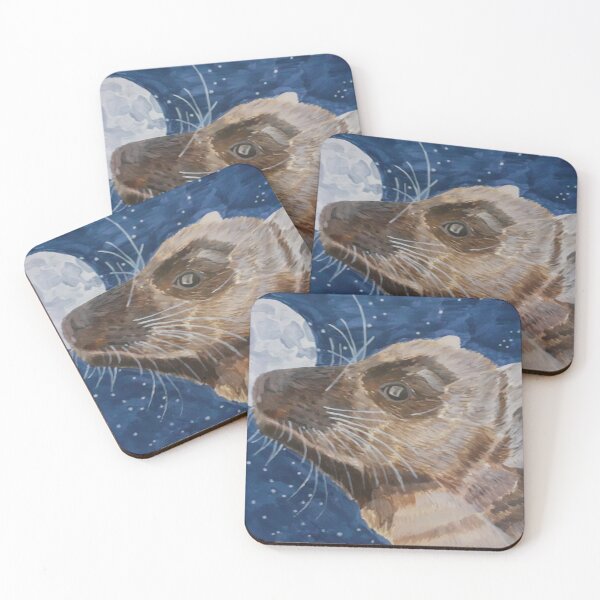 Item preview, Pine Marten in the Moonlight designed and sold by TanyaSealeyArt.