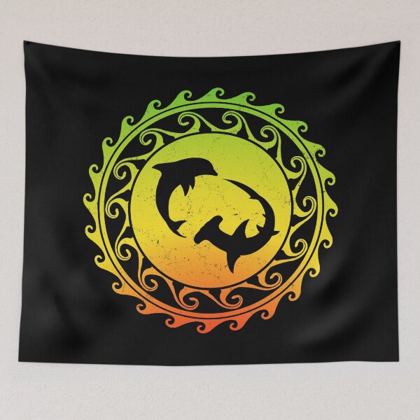 Item preview, Hammerhead Shark and Dolphin designed and sold by NicGrayGraphic.