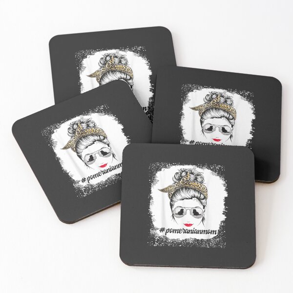 Item preview, Pomeranian Dog Mom Bleached Messy Bun Leopard Women designed and sold by AnitaJGreenspan.