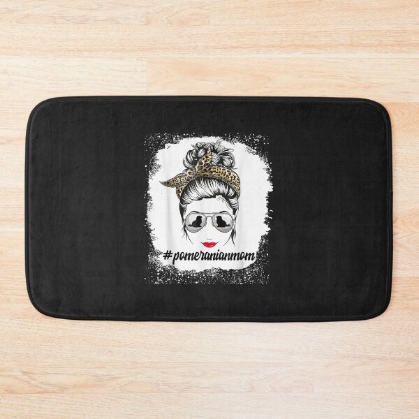 Item preview, Pomeranian Dog Mom Bleached Messy Bun Leopard Women designed and sold by AnitaJGreenspan.