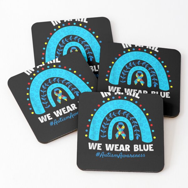 Item preview, Puzzle Rainbow Ribbon In April We Wear Blue Autism Awareness  designed and sold by Donatella10xx.
