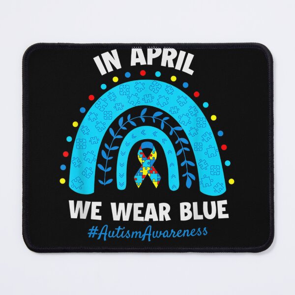 Item preview, Puzzle Rainbow Ribbon In April We Wear Blue Autism Awareness  designed and sold by Donatella10xx.