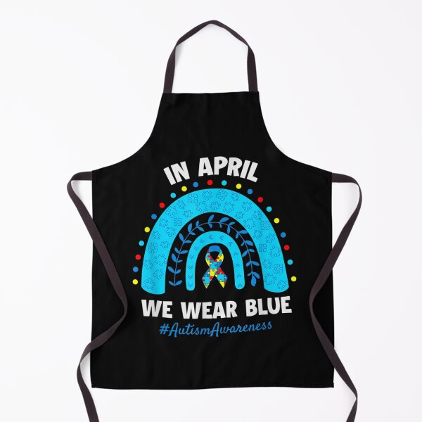 Item preview, Puzzle Rainbow Ribbon In April We Wear Blue Autism Awareness designed and sold by Donatella10xx.