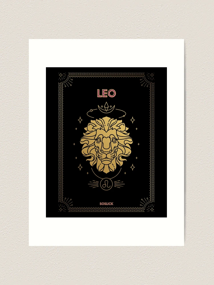 Honesty is Key - Leo Zodiac Sign Golden Astrology Design for Women, Men and  Kids | Art Print