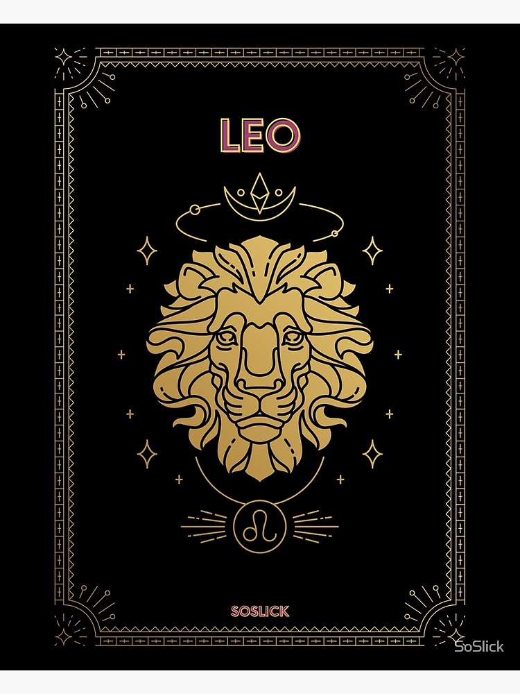 Honesty is Key - Leo Zodiac Sign Golden Astrology Design for Women, Men and  Kids | Art Print