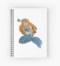Blue Mermaid Spiral Notebook