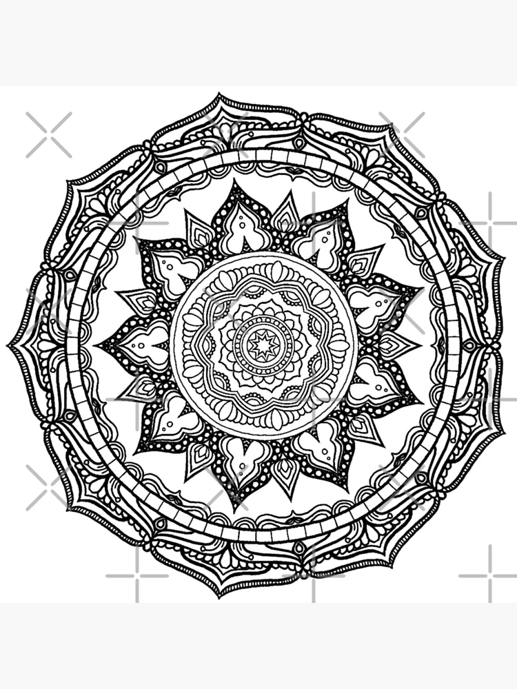 Thumbnail 3 of 3, Poster, Mandala Design #4 designed and sold by RockingJ.