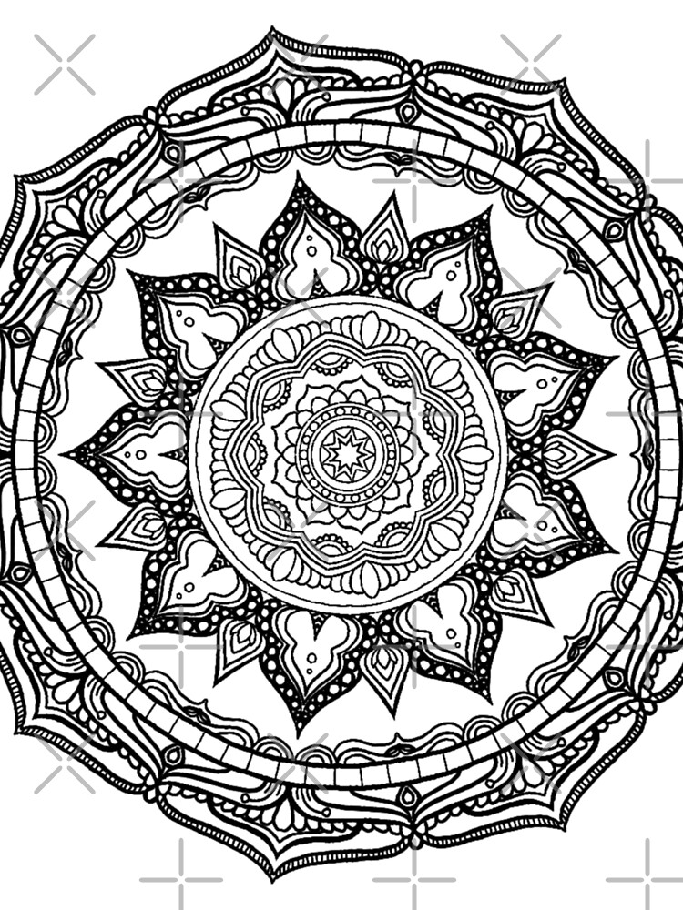 Thumbnail 3 of 3, Scarf, Mandala Design #4 designed and sold by RockingJ.
