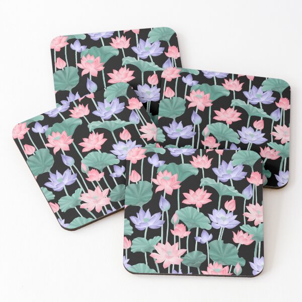 Item preview, Lotus love in black designed and sold by Unalomedesigns.
