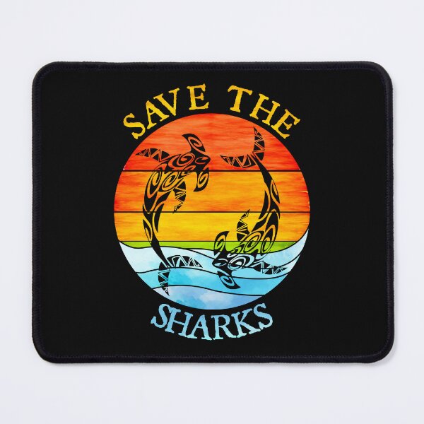 Item preview, Save the Sharks, Earth Day Retro Vintage Sunset and Ocean designed and sold by ACC .