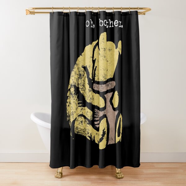 Classic Christmas Winnie the Pooh Watercolor Shower Curtain 