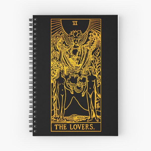 Item preview, The Lovers Tarot Card | Gold And Black | Major Arcana Of The RWS Deck | Golden Thread Occult Art designed and sold by ApolloTarot.