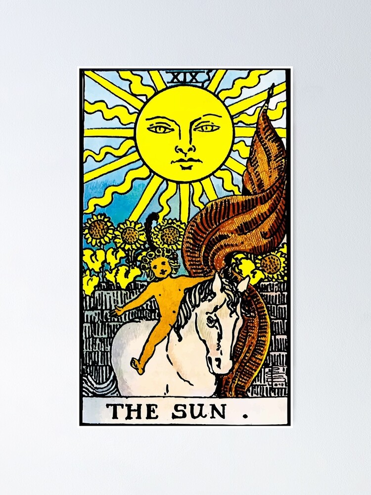 "The Sun Rider-Waite Tarot Card" Poster for Sale by Freshfroot | Redbubble