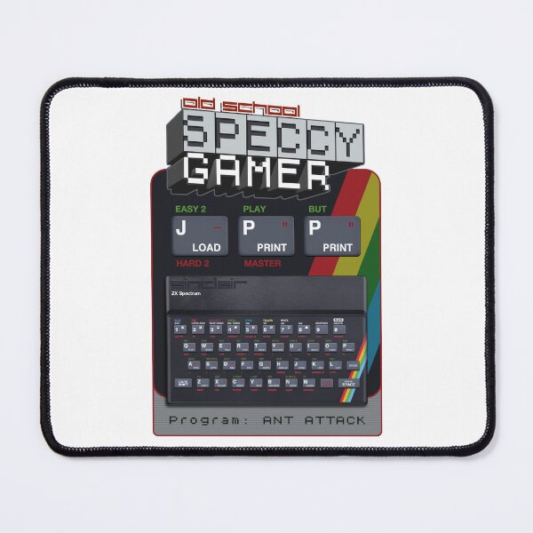 Item preview, Old School Speccy Gamer -  Program: Ant Attack |  Sinclair ZX Spectrum Personal Computer - 80s Retro Game - Rubber Keyboard designed and sold by RetroTeeStudio.