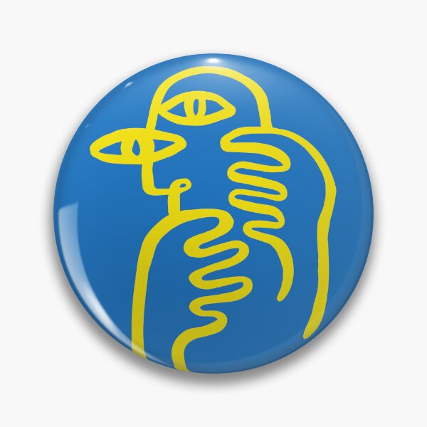 Item preview, Support Ukraine Think Yellow on Blue designed and sold by ceciliawaxberg.