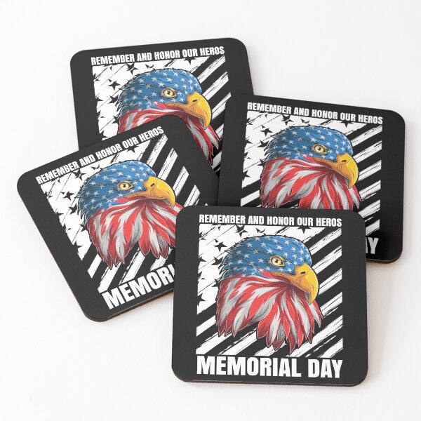 Item preview, Bald Eagle Memorial Day American Flag Remember and Honor Our Heros designed and sold by CharJens.