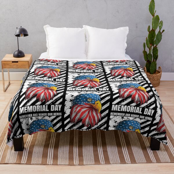 Item preview, Bald Eagle Memorial Day American Flag Remember and Honor Our Heros designed and sold by CharJens.