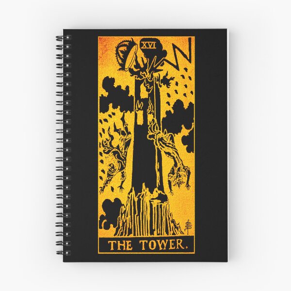 Item preview, The Tower Tarot Card | Gold And Black | Major Arcana Of The RWS Deck | Golden Thread Occult Art designed and sold by ApolloTarot.