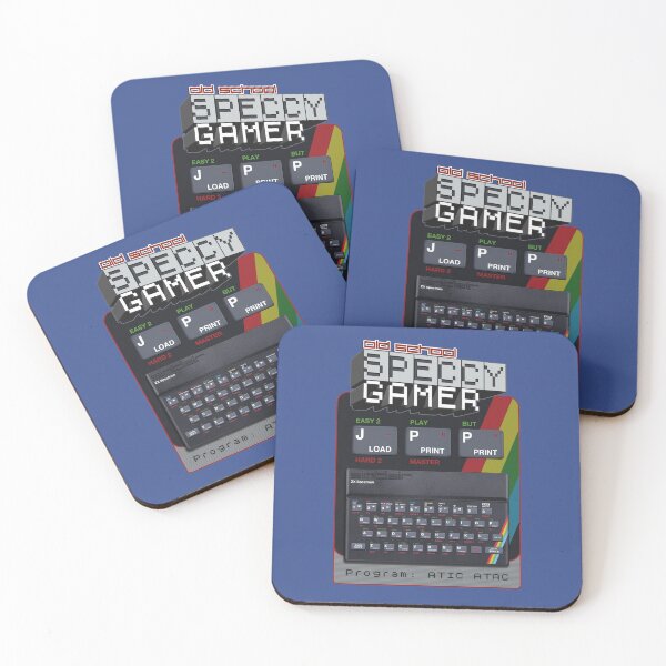 Item preview, Old School Speccy Gamer -  Program: Atic Atac |  Sinclair ZX Spectrum Personal Computer - 80s Retro Game - Rubber Keyboard designed and sold by RetroTeeStudio.