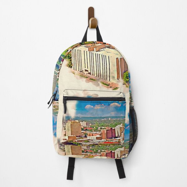 Item preview, Downtown Amarillo skyline - watercolor painting designed and sold by NickoPrints.