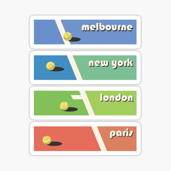 Item preview, Tennis grand slams art designed and sold by TheBluePig.