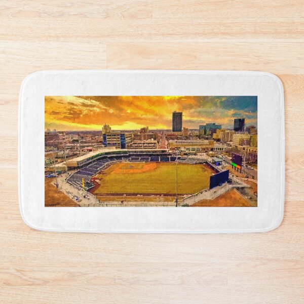 Item preview, Potter County Memorial Stadium, Amarillo, at sunset designed and sold by NickoPrints.