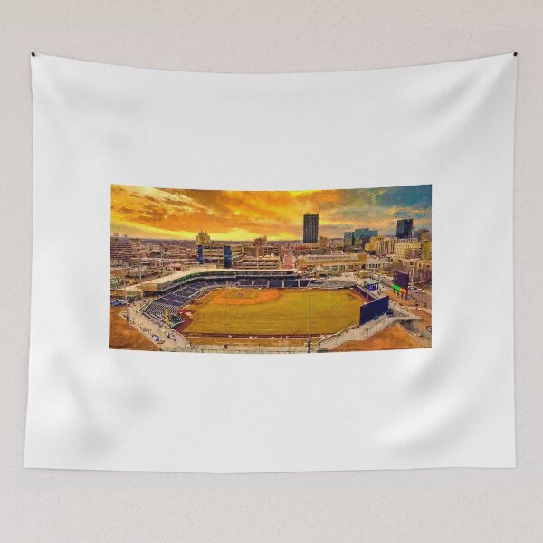 Item preview, Potter County Memorial Stadium, Amarillo, at sunset designed and sold by NickoPrints.