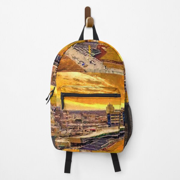 Item preview, Potter County Memorial Stadium, Amarillo, at sunset designed and sold by NickoPrints.