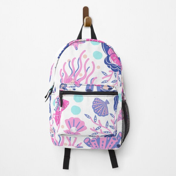 Item preview, Mermaids Swimming in the Ocean with Shells (pink-blue) designed and sold by Dorina Larsdotter.