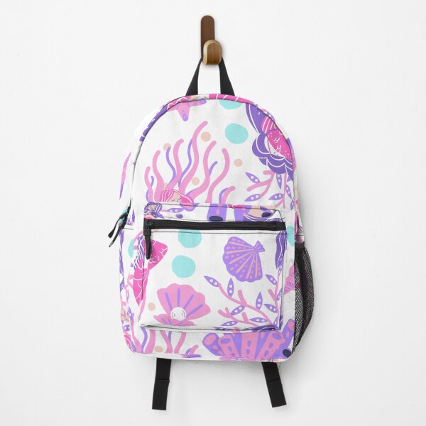 Item preview, Mermaids Swimming in the Ocean with Shells (purple-blue) designed and sold by Dorina Larsdotter.