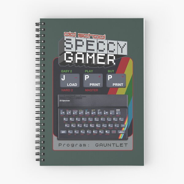 Artikelvorschau, Old School Speccy Gamer – Programm: Gauntlet | Sinclair ZX Spectrum Personal Computer – 80er-Jahre-Retro-Spiel – Gummitastatur entworfen und verkauft von RetroTeeStudio.