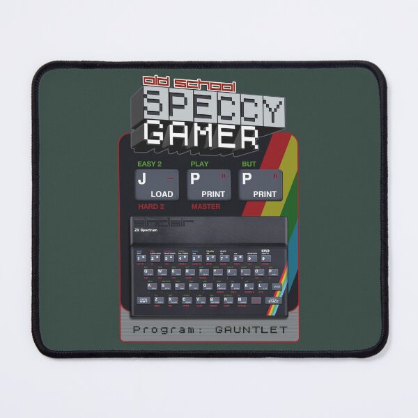 Item preview, Old School Speccy Gamer - Program: Gauntlet | Sinclair ZX Spectrum Personal Computer - 80s Retro Game - Rubber Keyboard designed and sold by RetroTeeStudio.