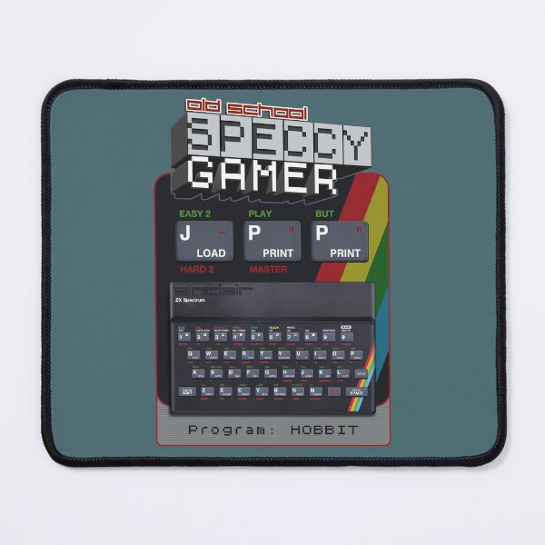 Item preview, Old School Speccy Gamer -  Program: Hobbitt  |  Sinclair ZX Spectrum Personal Computer - 80s Retro Game - Rubber Keyboard designed and sold by RetroTeeStudio.