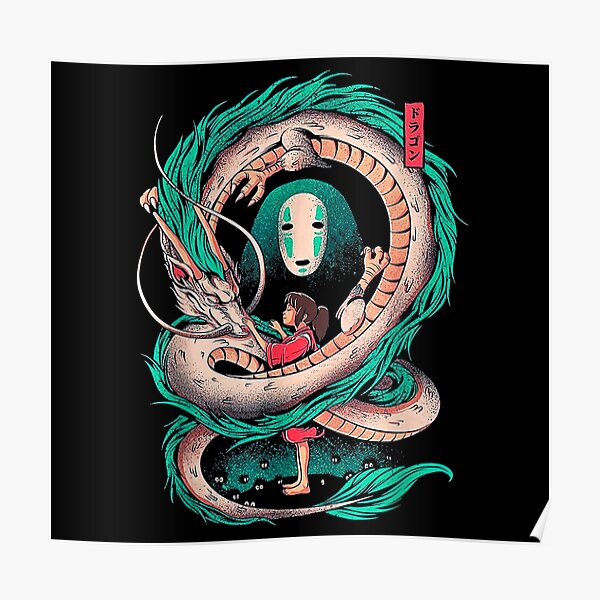Ventilateurs Graphic Away Spirited Face Poster