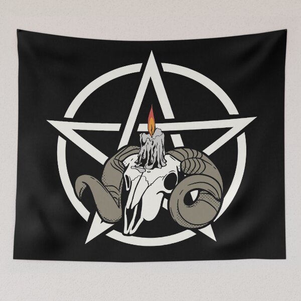 Item preview, Ram Skull Pentagram designed and sold by Lylabean22.