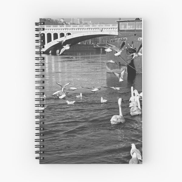 Item preview, Rhone river of Lyon in black and white designed and sold by CarolinaReina.